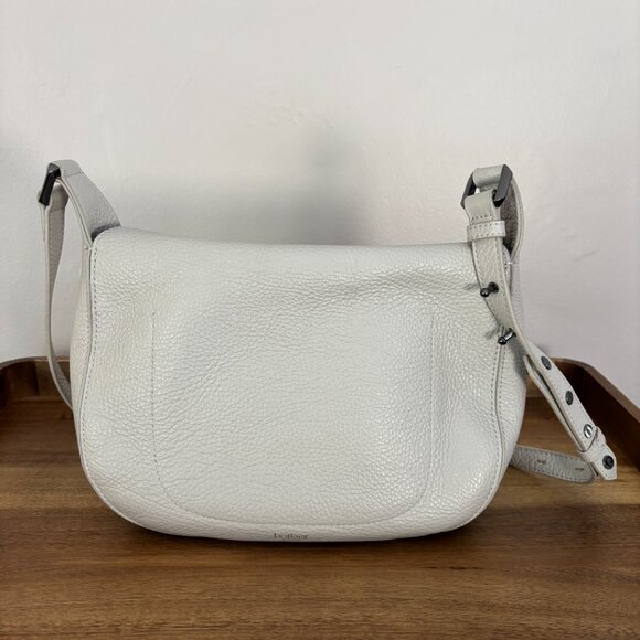 Botkier Waverly Light Gray Pebbled Leather Shoulder Bag - Picture 3 of 10